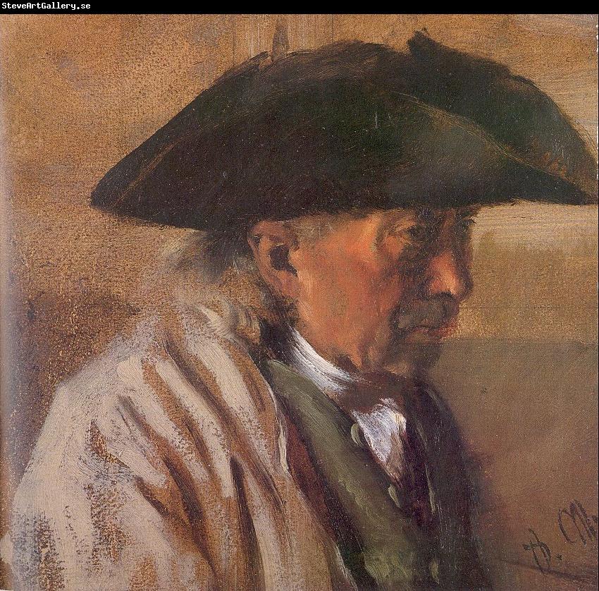 Adolph von Menzel Peasant with a Three-Cornered Hat